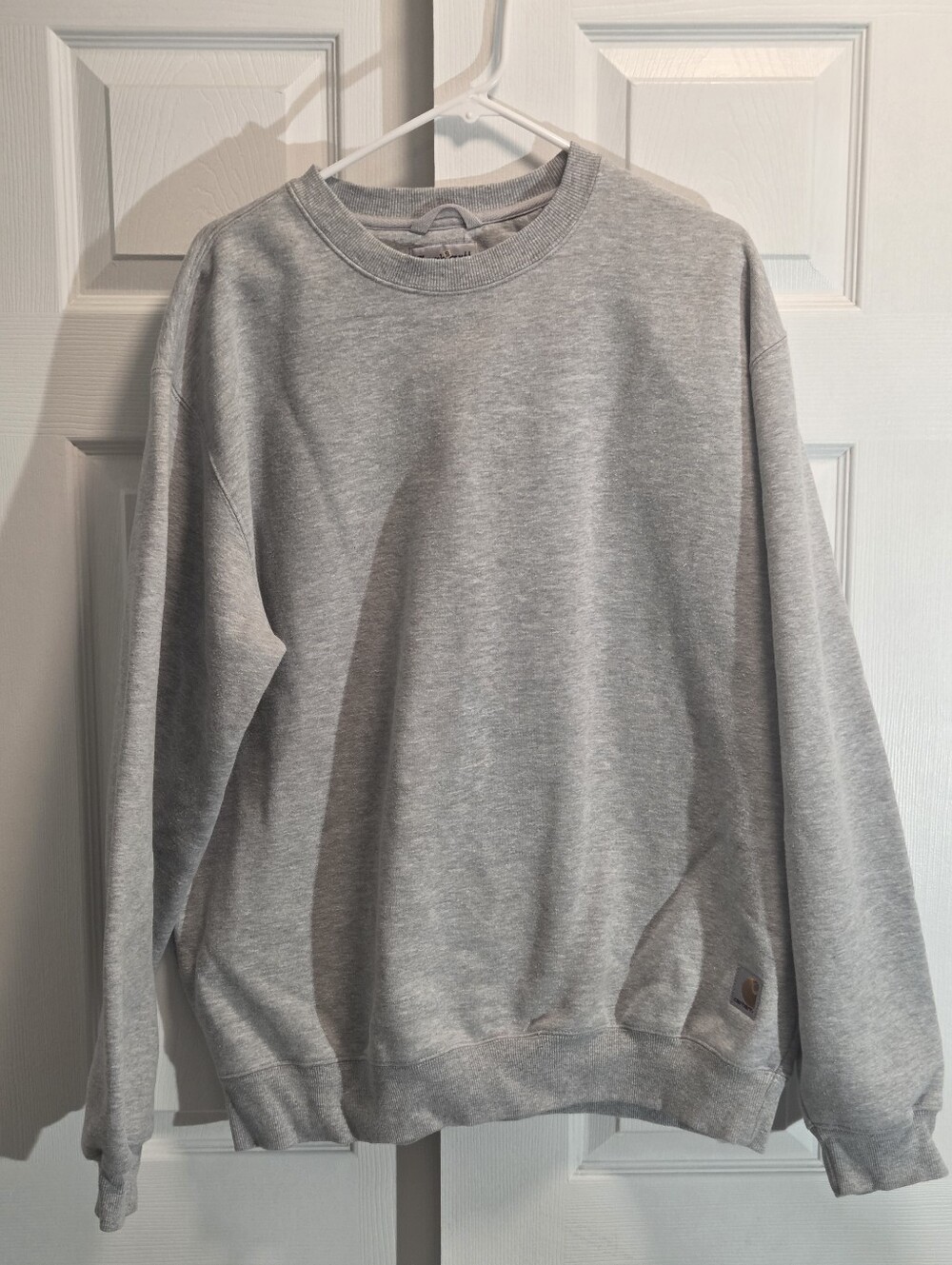 Carhartt Men’s Thick Crewneck Sweatshirt - Heather Gray Size Large